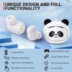 Bluetooth slusalice Panda bele slika 4