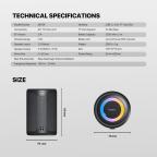 Bluetooth zvucnik Fantech BS154 NeraBox crni slika 13