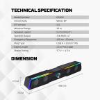 Bluetooth zvucnik Fantech GS305 BEAT BAR crni slika 11
