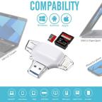 Citac kartica SD microSD na Type C Lightning USB 2.0 JWD-84 beli slika 6
