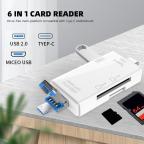 Citac kartica USB JWD 6u1 OTG crni slika 2