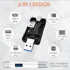 Citac kartica USB JWD 6u1 OTG crni slika 8