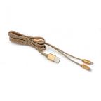 Data kabl LDNIO LC86 za iPhone lightning/micro 2u1 USB zlatni 1m slika 2