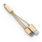 Data kabl LDNIO LC89 sa priveskom za iPhone lightning/micro USB zlatni cena 1000 din slika