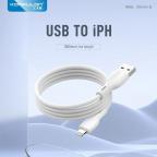 Data kabl KONFULON DC54, 2.4A, USB iPhone Lightning beli 1m slika 2