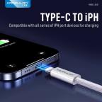 Data kabl KONFULON DC81 27W Type C na iPhone lightning beli 1m slika 3