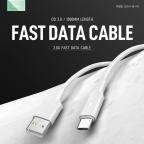 Data kabl KONFULON DL49, 2.4A, USB na Type C beli 1m slika 3