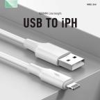 Data kabl KONFULON DL48, 2.4A, USB na iPhone lightning beli 1m slika 2