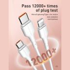 Data kabl LDNIO LS841 25W Fast Type C beli 1m slika 4
