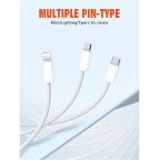 Data kabl LDNIO LS891 25W Fast Type C beli 1m slika 6