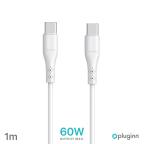 Data kabl Pluginn PI-PD 60W Type C na Type C beli 1m slika 2