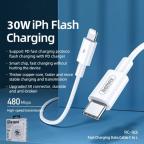 Data kabl REMAX RC-183i PD 30W Type C na iPhone lightning 2m beli slika 4
