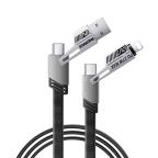 Data kabl REMAX RC-C189 PD 65W, QC 3.0 USB Lightning 27W, 2u1 crni 1m cena 1500 din slika