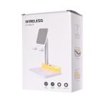 Desktop drzac za mobilni telefon HT531 sa wireless punjacem i LED svetlom crni slika 10