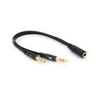 Kabl splitter 3.5mm za mikrofon I zvucnike crni cena 500 din slika