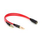 Kabl splitter 3.5mm za mikrofon I zvucnike crveni cena 500 din slika