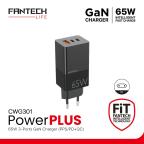 Kucni punjac Fantech CWG301 2xPD + QC 65W crni slika 5