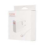 Kucni punjac Fast charger 120W za Xiaomi sa USB na Type c kablom beli cena 4000 din slika