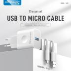 Kucni punjac KONFULON C69C+DL47 QC 18W, sa micro USB kablom beli 1m cena 3000 din slika