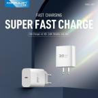 Kucni punjac KONFULON C87c + DL51, 30W, sa PD kablom Type C na Type C beli slika 2