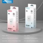 Kucni punjac KONFULON C87c + DL50, 30W, sa PD kablom Type C na iPhone lightning beli slika 5