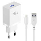 Kucni punjac KONFULON JK77 2.4A sa micro USB kablom beli 1m cena 2000 din slika