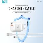Kucni punjac KONFULON JK82 + PX14 PD 20W, QC 18W, sa kablom USB na Lightning beli slika 3