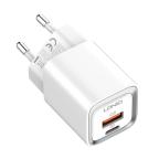 Kucni punjac LDNIO A2318C 20W PD Quick Charge 3.0 sa Type C na Type C kablom beli slika 2