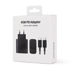 Kucni punjac PD Fast charger 45W za Samsung sa PD Type C kablom CE crni cena 5000 din slika