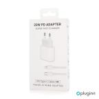 Kucni Punjac Pluginn AJ-20 A2347 EMC3621 PD Fast 20W za iPhone 11-14 sa PD lightning kablom CE beli slika 7