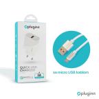 Kucni punjac Pluginn PI-D52S, QC3.0 18W sa micro USB kablom beli CE slika 3