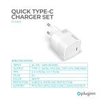Kucni punjac Pluginn PI-D61S, PD3.0, PPS, 20W beli CE slika 2