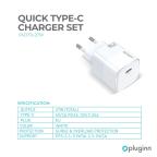 Kucni punjac Pluginn PI-D73-27w, PD 3.0, PPS, 27W sa PD iPhone lightning kablom beli CE slika 3