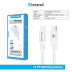 Kucni punjac Teracell Evolution TC-14GP, GaN, PD 3.0, 20W sa PD iPhone lightning kablom beli CE slika 4