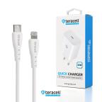Kucni punjac Teracell Evolution TC-18 PD Fast charging 30W sa PD iPhone lightning kablom beli CE slika 4