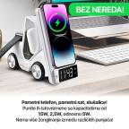 Kucni punjac Wireless 15W Viljuskar 5 u 1 sivi slika 3