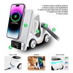 Kucni punjac Wireless 15W Viljuskar 5 u 1 sivi slika 4