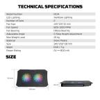 Laptop Cooler Fantech NC14 RGB crni slika 5