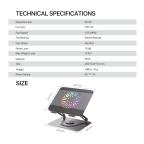 Laptop Cooler Fantech NC30 RGB sivi slika 7