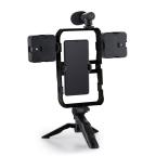 Mini tripod AY-49X-2 sa LED svetlima i mikrofonom crni slika 2