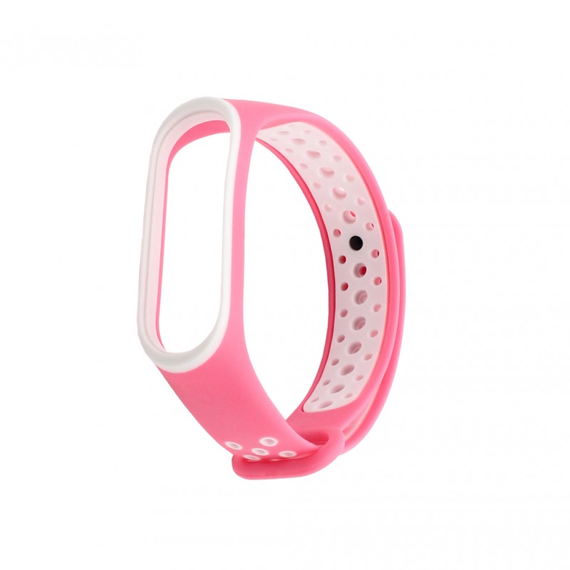 Pametni Sat Narukvica za smart watch Xiaomi Mi Band M3/M4 pink bela cena 4000 din slika