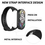 Pametni Sat Narukvica za smart watch Xiaomi Mi Band M8/M9 crna slika 3