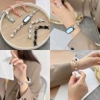 Pametni Sat Narukvica za smart watch Xiaomi Mi Band M8/M9 metalna krem slika 6