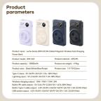 Power bank prenosiva baterija Magsafe REMAX Lecho Series RPP-527 PD 20W + QC 22.5W Fast Charging 10000mAh beli slika 5