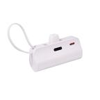 Power bank prenosiva baterija privezak 5000mAh 15W Type C bela cena 4000 din slika