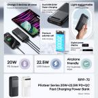 Power bank prenosiva baterija REMAX Piloteer Series RPP-72 20W+22.5W Fast Charging 20000mAh beli slika 4