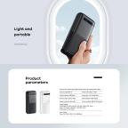 Power bank prenosiva baterija REMAX Piloteer Series RPP-72 20W+22.5W Fast Charging 20000mAh crni slika 7