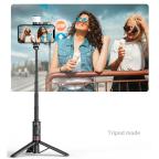 Selfie stick Q12S + tripod pink slika 9