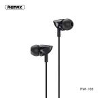 Slusalice REMAX Wired RW-106 3.5 mm crne cena 2000 din slika