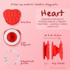 Stiker za mobilni telefon Magnetic Heart crveni slika 2
